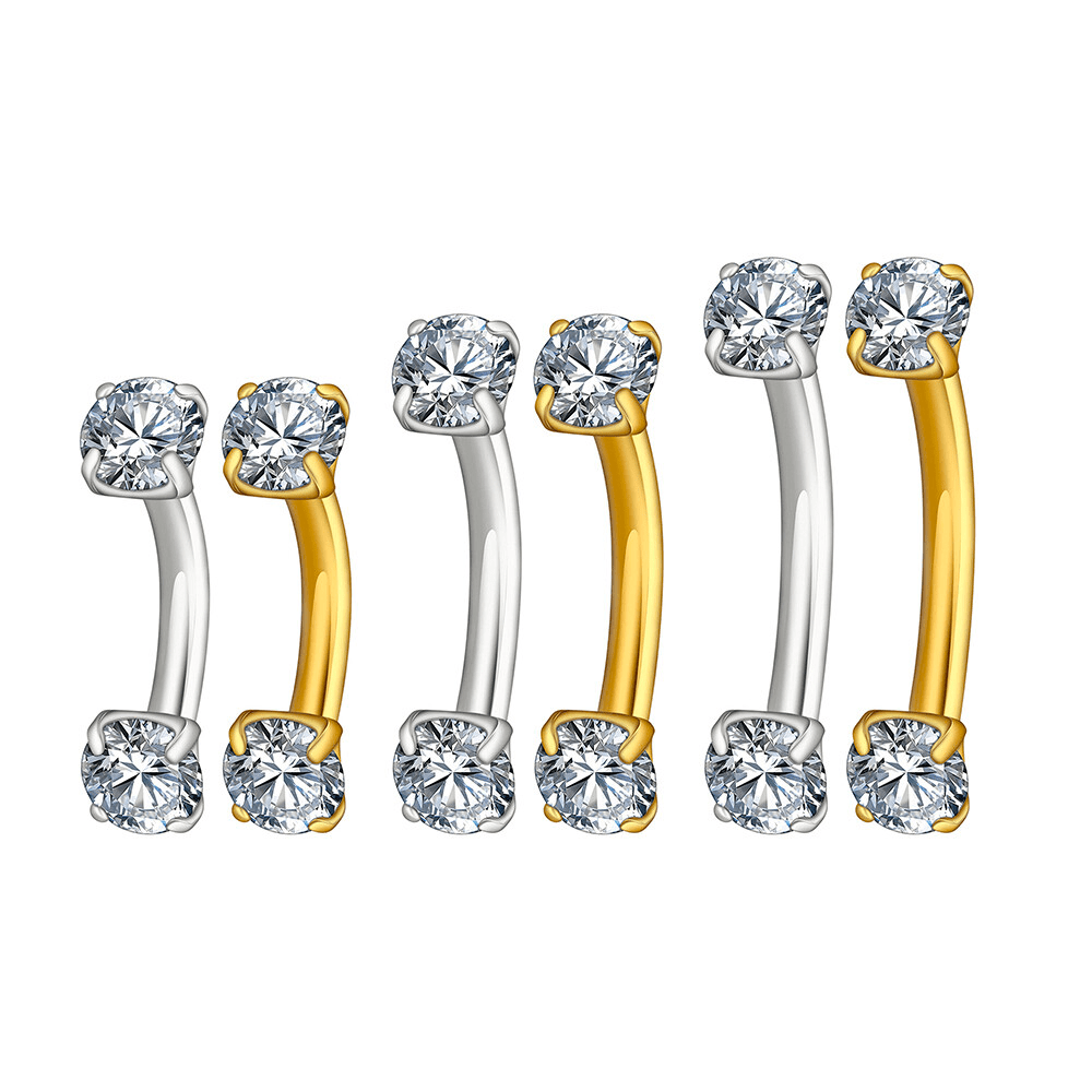 Micro Banane Double Strass Griffés - Scary Needles