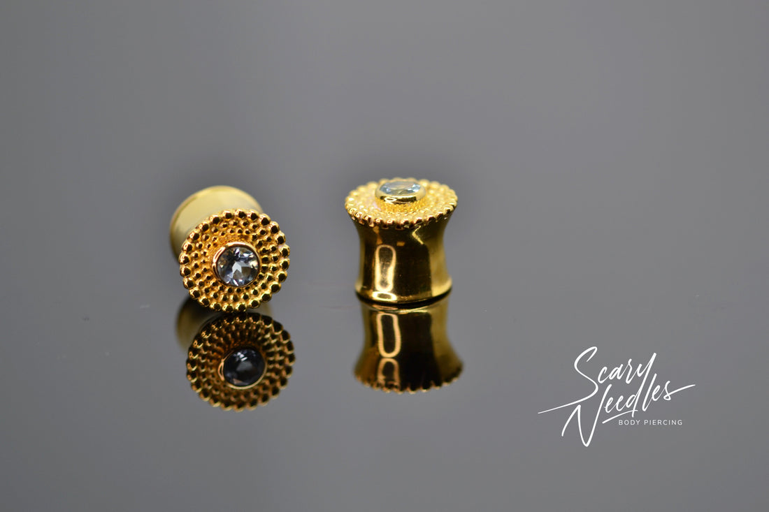 Plug Gold Vermeil Topaze - Scary Needles