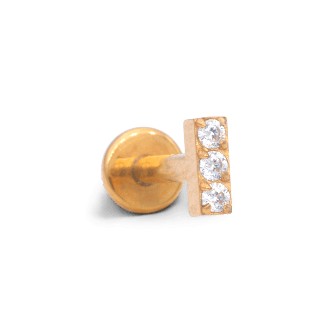 Baguette 3 Strass Titane F136 - Scary Needles