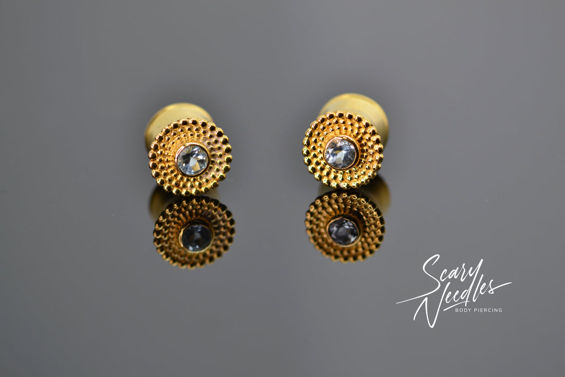 Plug Gold Vermeil Topaze - Scary Needles